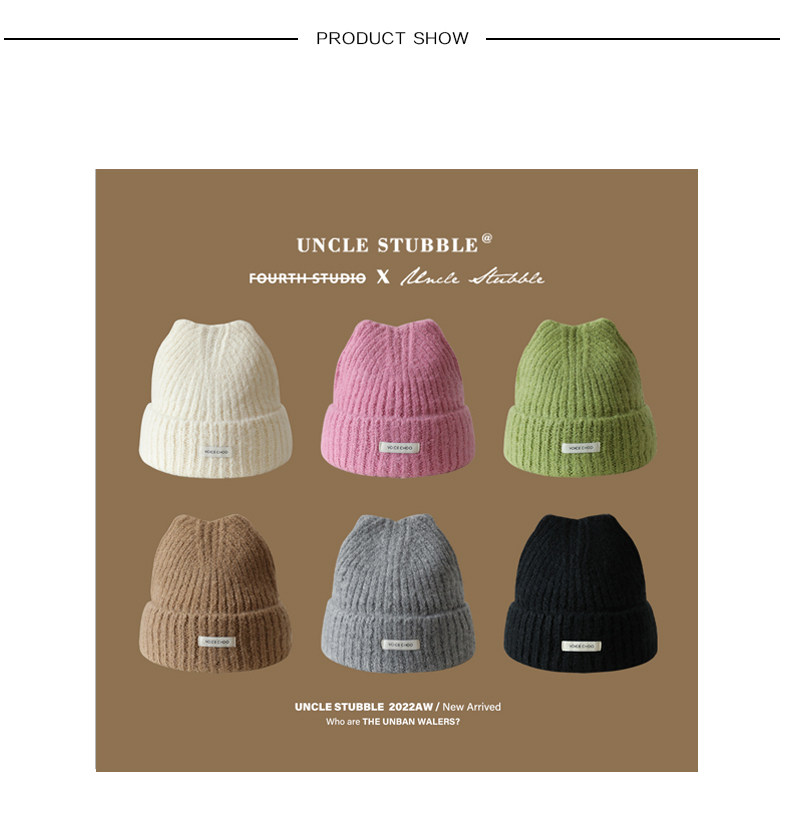 メンズ キャップ もこもこボア素材のワッチ型ニット帽