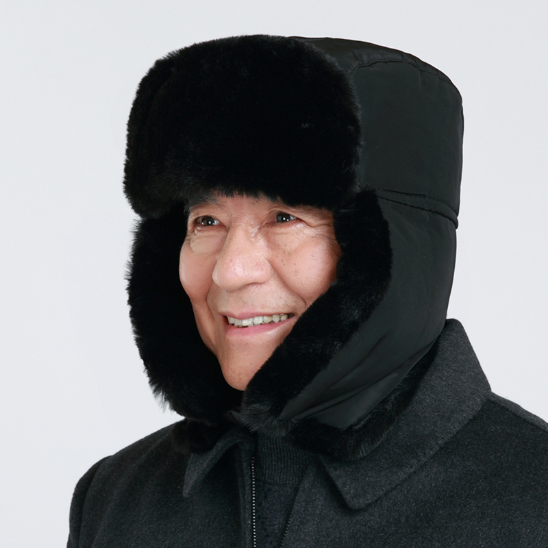 メンズ キャップ ボリュームファー付き防寒フライトキャップ