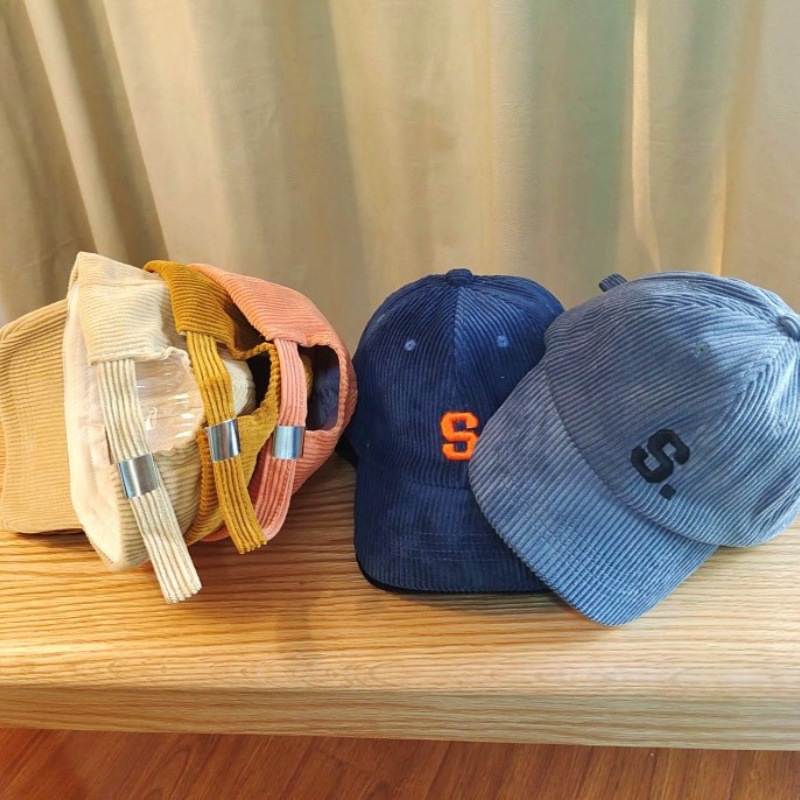 キャップ　メンズ コーデュロイ イニシャルキャップ