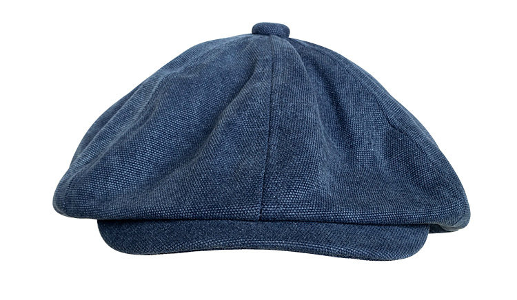 メンズ キャップ 八方縫製リネン調生地クラシックハンチング帽