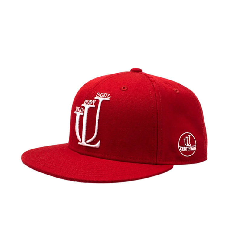 メンズ キャップ 文字刺繍入りフラットバイザーベースボールキャップ