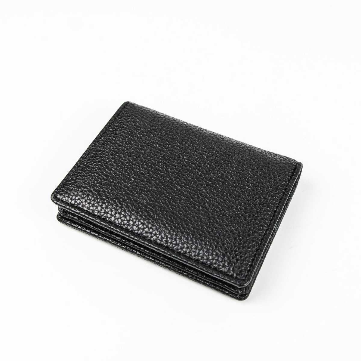 上質シボ革名刺入れ