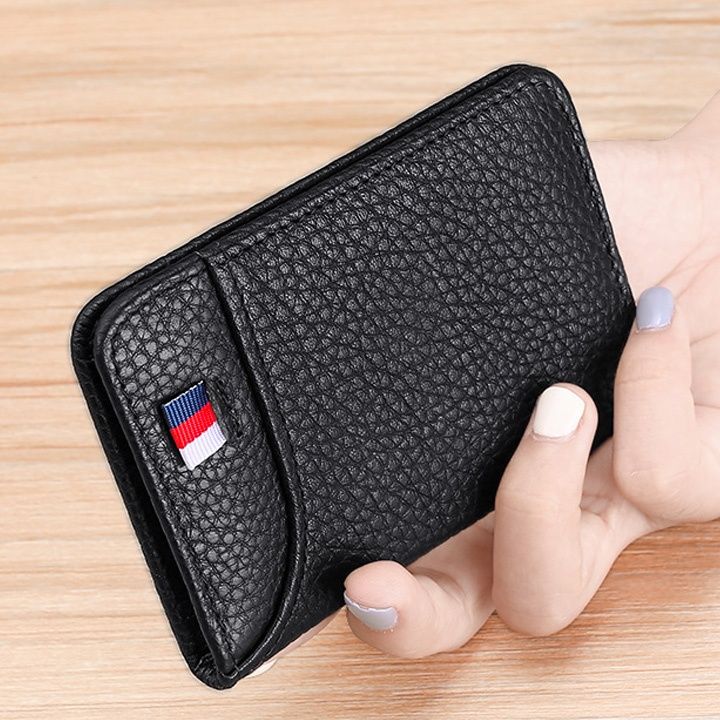 上質革仕上げ薄型名刺入れ