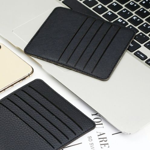 型押し革製薄型多機能名刺入れ