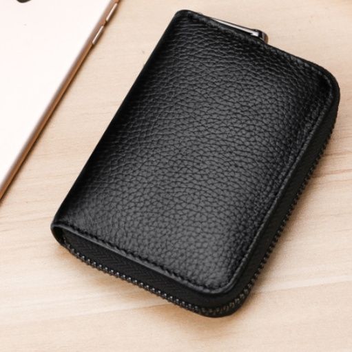 高級型押し革使用ラウンドファスナー名刺入れ