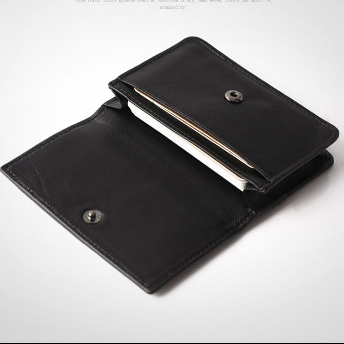 名刺入れ 編み込みデザイン本革名刺入れ