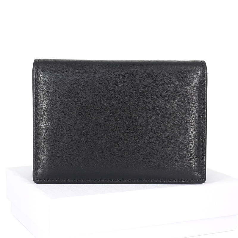 多機能牛革二つ折りビジネス名刺入れ