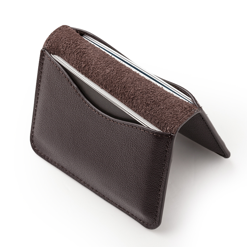 名刺入れ 職人手作り本革薄型名刺入れ