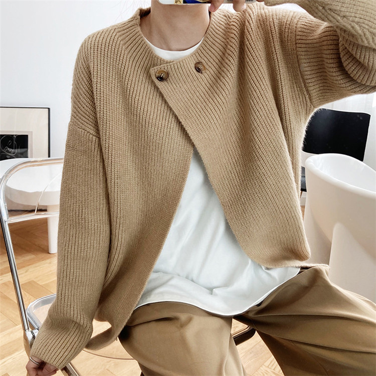 レディースカーディガン おしゃれ ニット ミドル丈 カーディガン リラックス風 セーター