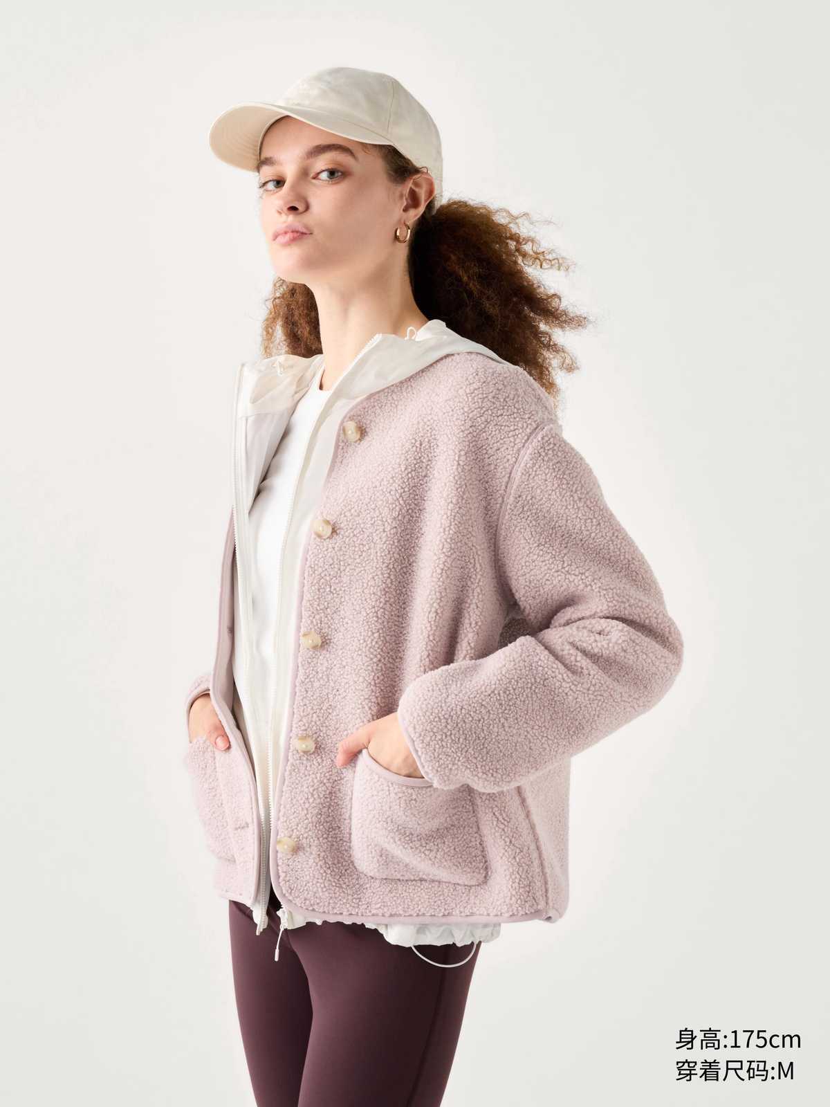 レディースカーディガン ふわもこ ボタン付き ミドル丈カーディガン