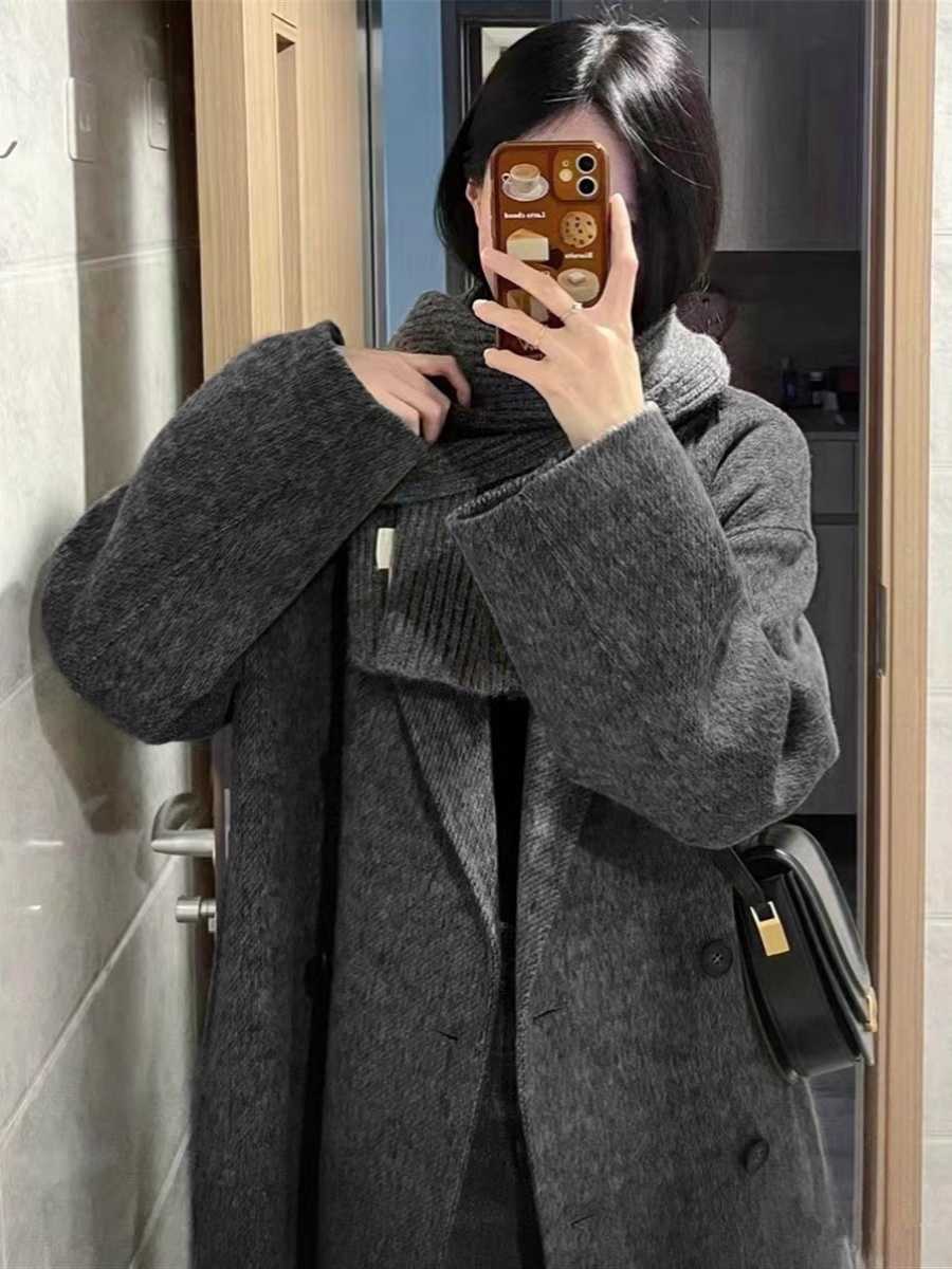 レディースカーディガン ゆったりシルエット・ループニットカーディガン