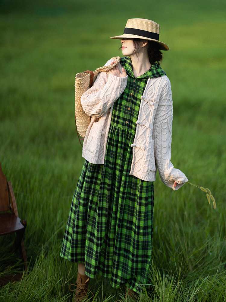 レディースカーディガン ふんわり編み模様リボンカーディガン