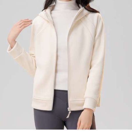 レディースカーディガン ゆったりシルエット あったか裏起毛ジップパーカー　ショート丈