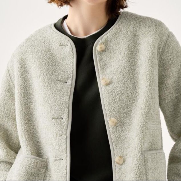 レディースカーディガン ふわもこ ボタン付き ミドル丈カーディガン