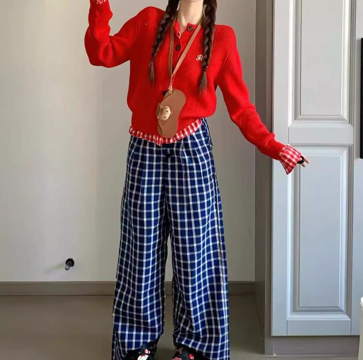 レディースカーディガン ふわもこリブ編みニットカーディガン　ミドル丈カーディガン