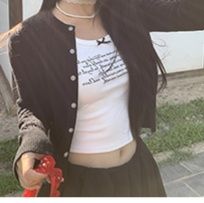 レディースカーディガン ケーブル編みクロップドカーディガン　ショート丈