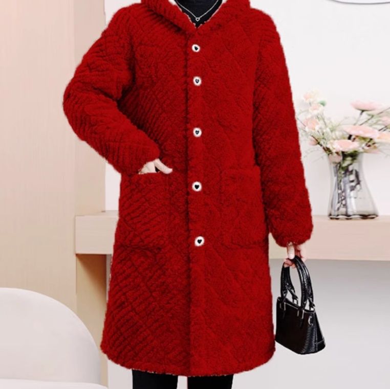 レディースカーディガン もこもこ キルティング フード付き ガウン