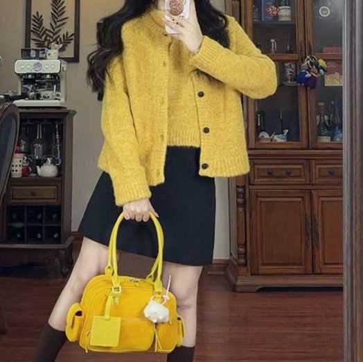 レディースカーディガン ふわもこ温感ショートカーディガン