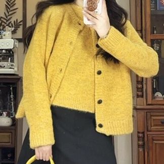 レディースカーディガン ふわもこ温感ショートカーディガン