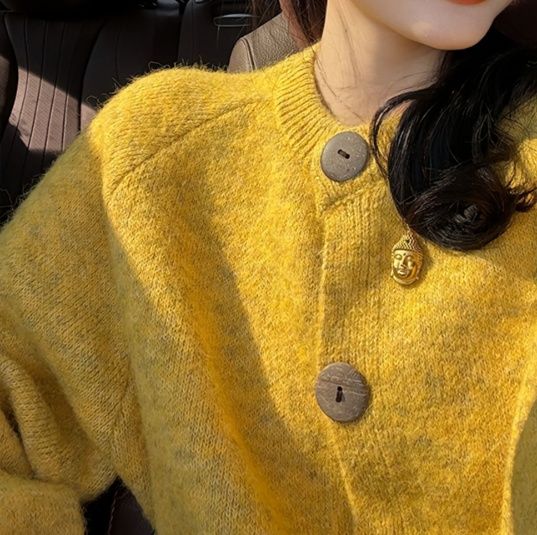 レディースカーディガン ふわもこ冬色カーディガン
