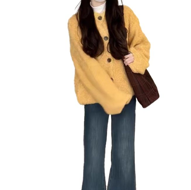 レディースカーディガン ふわもこ優しさ包むカーディガン　ショート丈カーディガン