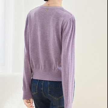 レディースカーディガン シンプル美シルエット クルーネック羽織