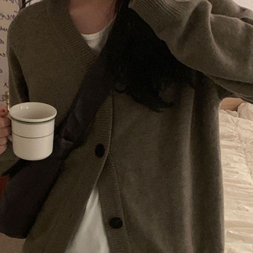 レディースカーディガン ゆったりリラックス ミドル丈カーディガン ニットセーター