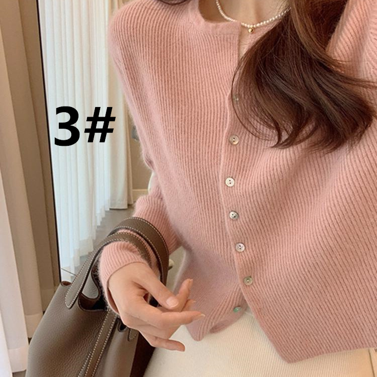 レディースカーディガン ショート丈ニットカーディガン長袖無地ゆったり