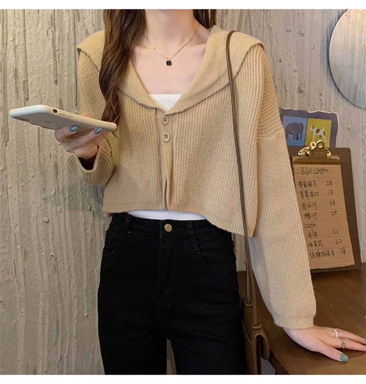 レディースカーディガン 秋冬人気ショート丈カーディガン　ゆったりニット