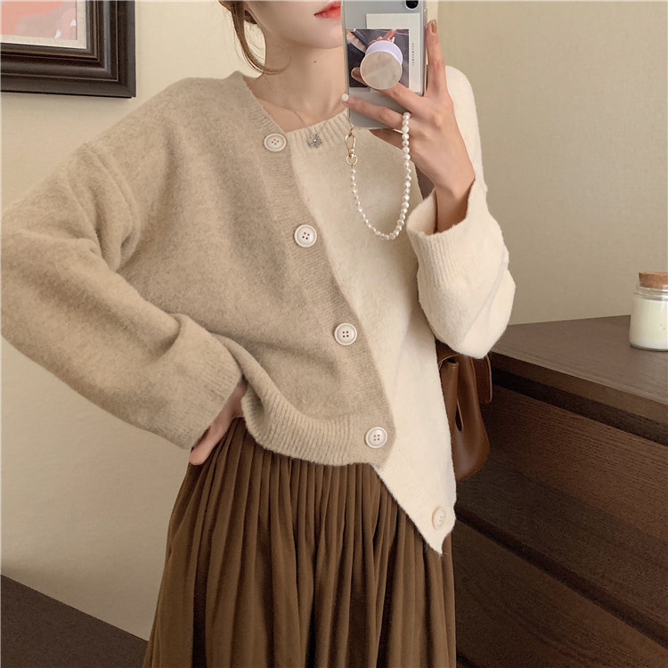 レディースカーディガン ニットカーディガン ミドル丈 セーター トップス
