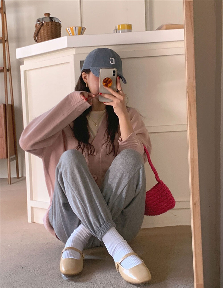 レディースカーディガン 春秋ミドル丈ニットカーディガン 暖かシンプルデザイン