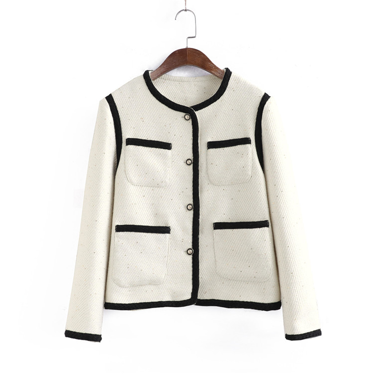 レディースカーディガン 秋冬ツイード風ミドル丈カーディガン上品羽織り