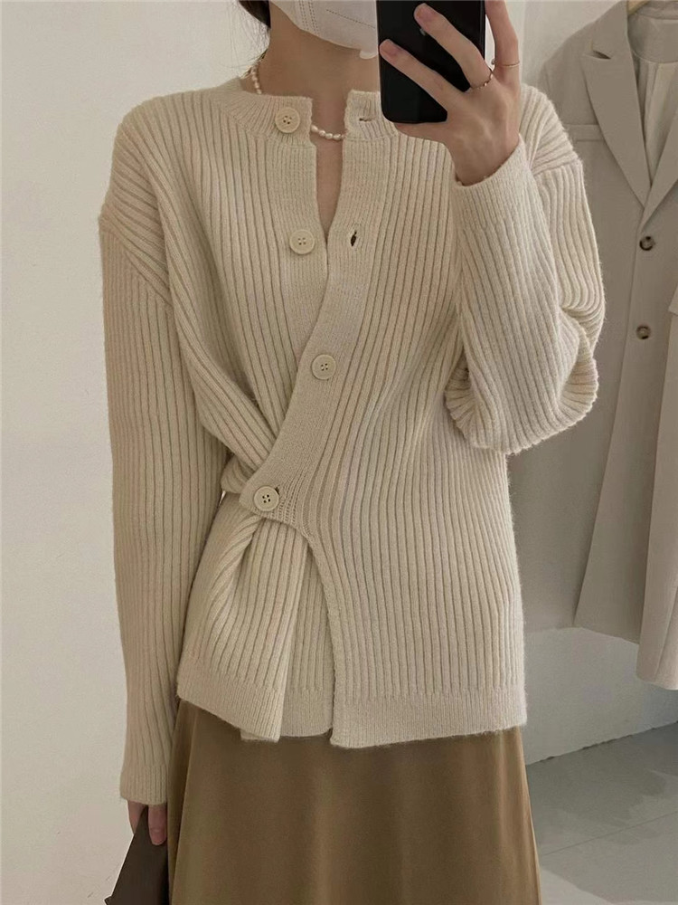 レディースカーディガン ミドル丈カーディガン厚手暖かカーディガン　アウトドアにもおすすめ