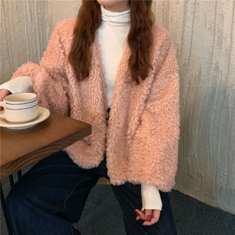 レディースカーディガン 冬の重ね着に最適 ミドル丈ふわもこカーディガン 暖かい厚手