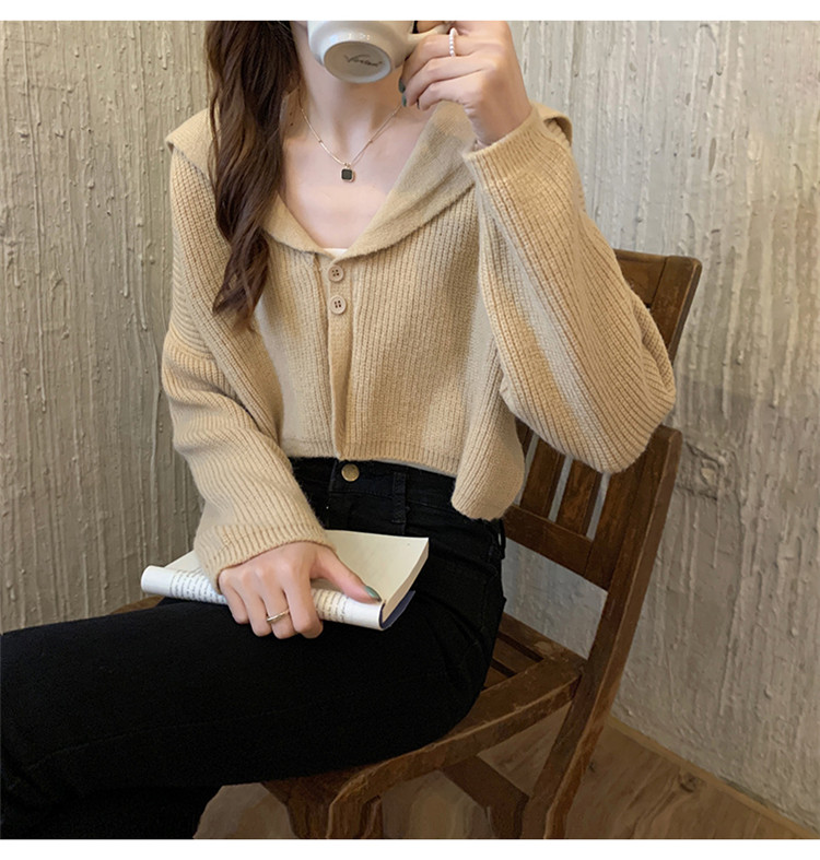 レディースカーディガン 秋冬人気ショート丈カーディガン　ゆったりニット
