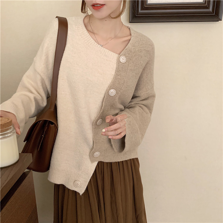 レディースカーディガン ニットカーディガン ミドル丈 セーター トップス