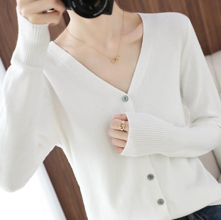 レディースカーディガン ショート丈ニットカーディガン レディース 5色展開 大人気