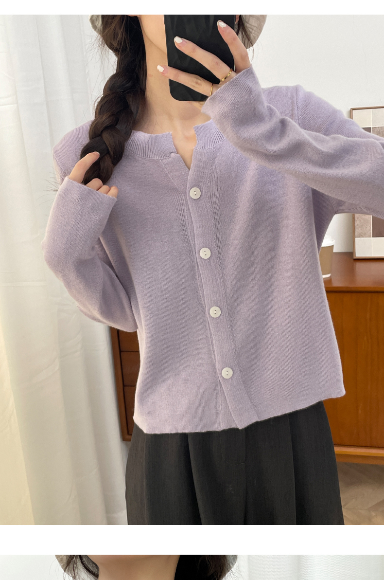 レディースカーディガン 優美シルエット スキッパーカーディガン