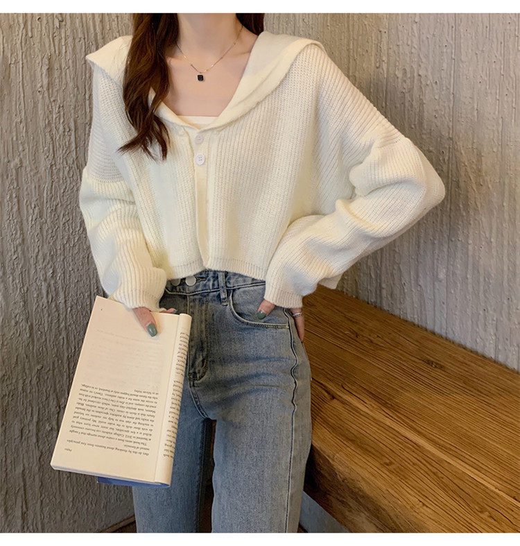 レディースカーディガン 秋冬人気ショート丈カーディガン　ゆったりニット