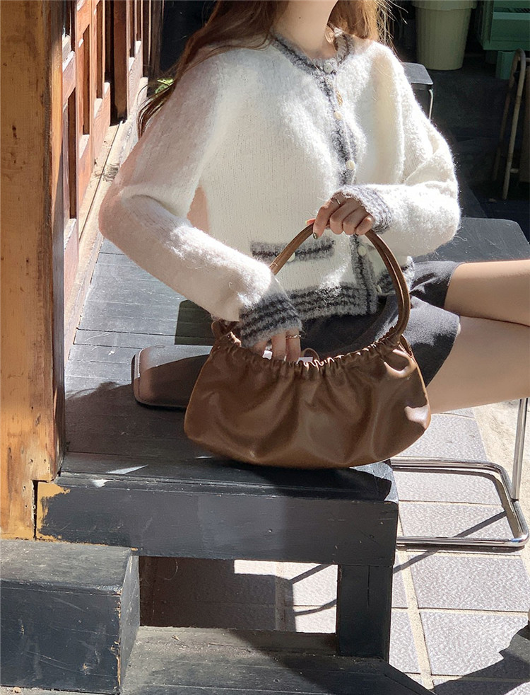 レディースカーディガン 上品な大人可愛いショート丈ニットカーディガン