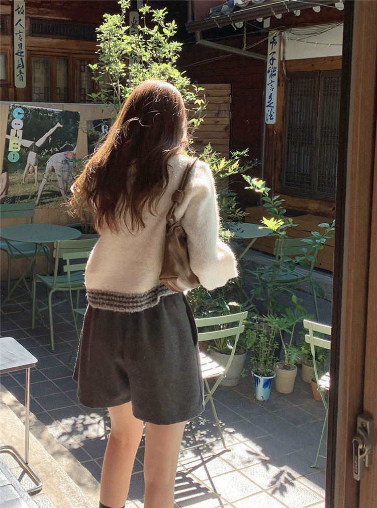 レディースカーディガン 上品な大人可愛いショート丈ニットカーディガン