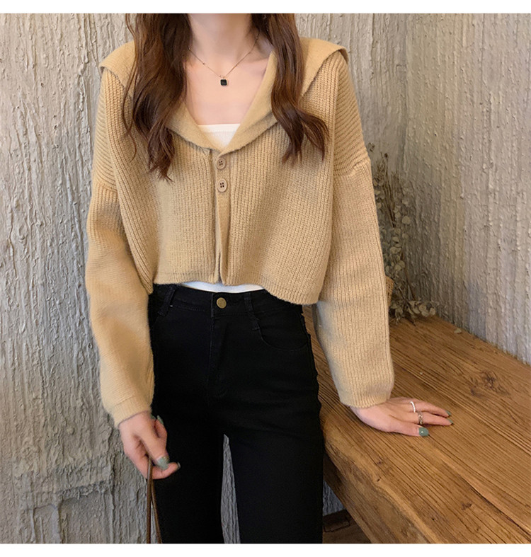 レディースカーディガン 秋冬人気ショート丈カーディガン　ゆったりニット