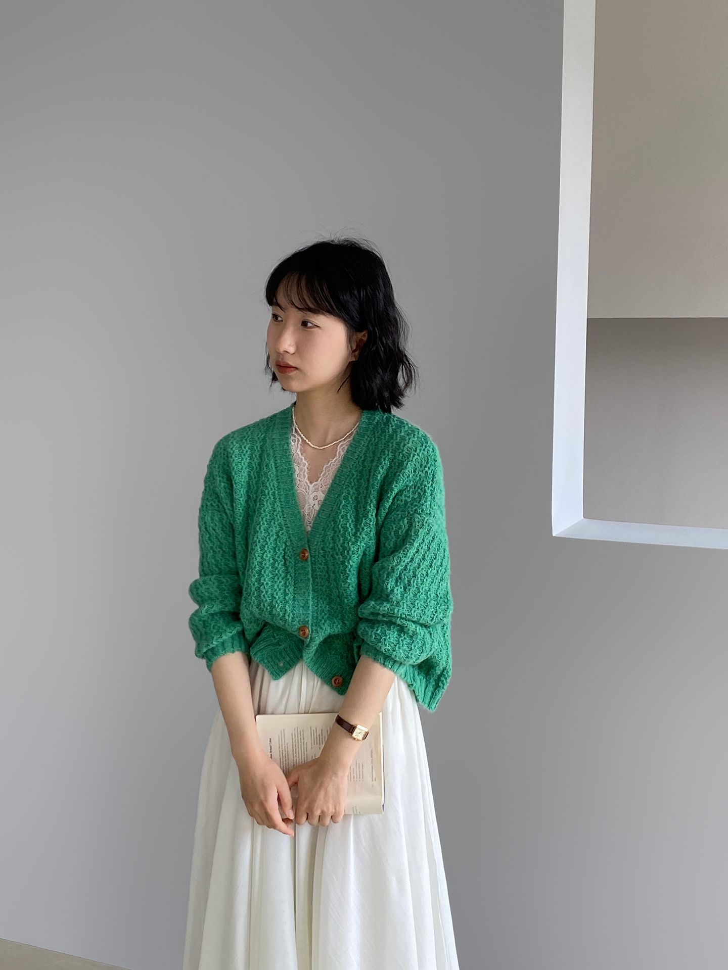 ニットカーディガン ふわり優しいモヘアカーディガン
