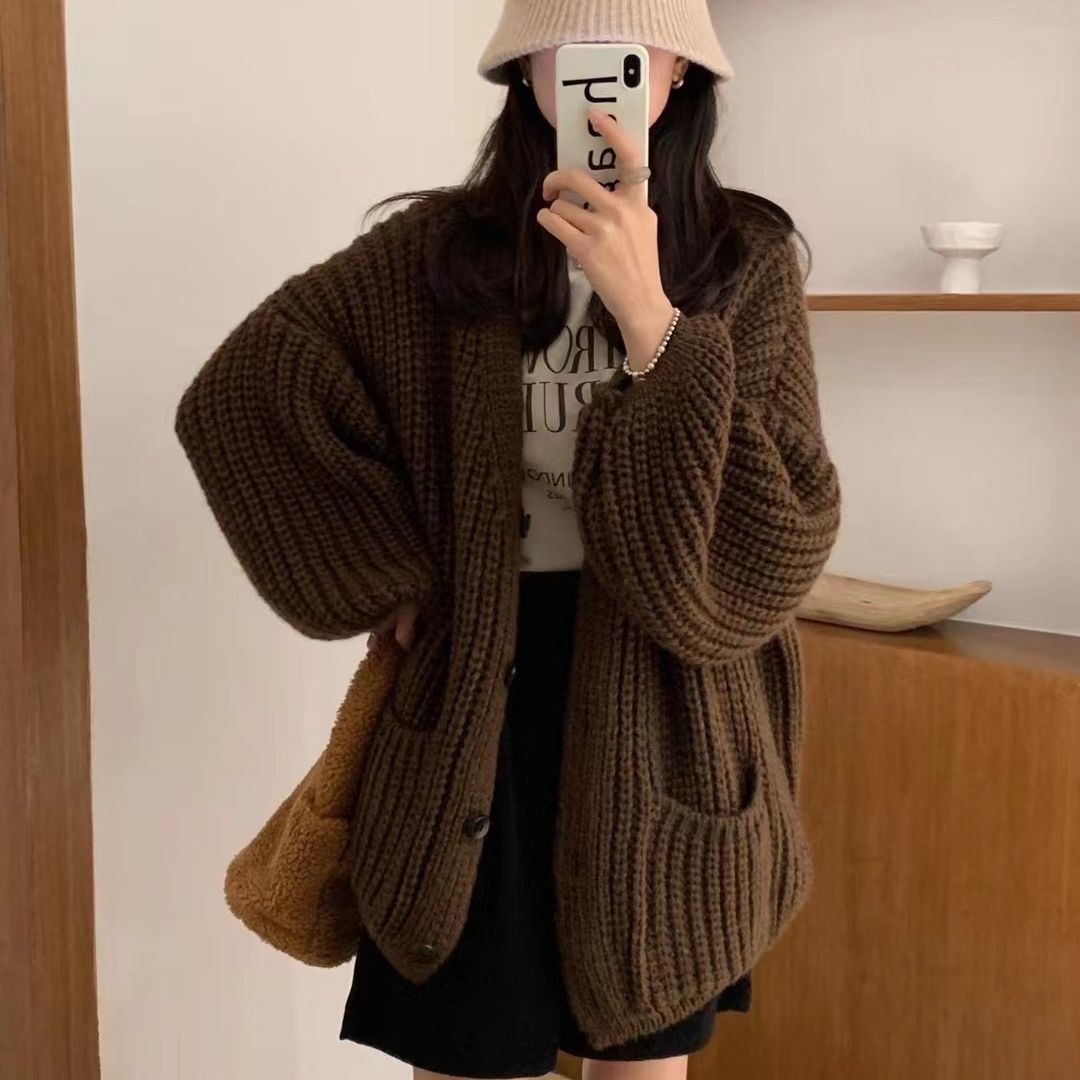 ニットカーディガン ふんわり包み込むモヘアカーディガン