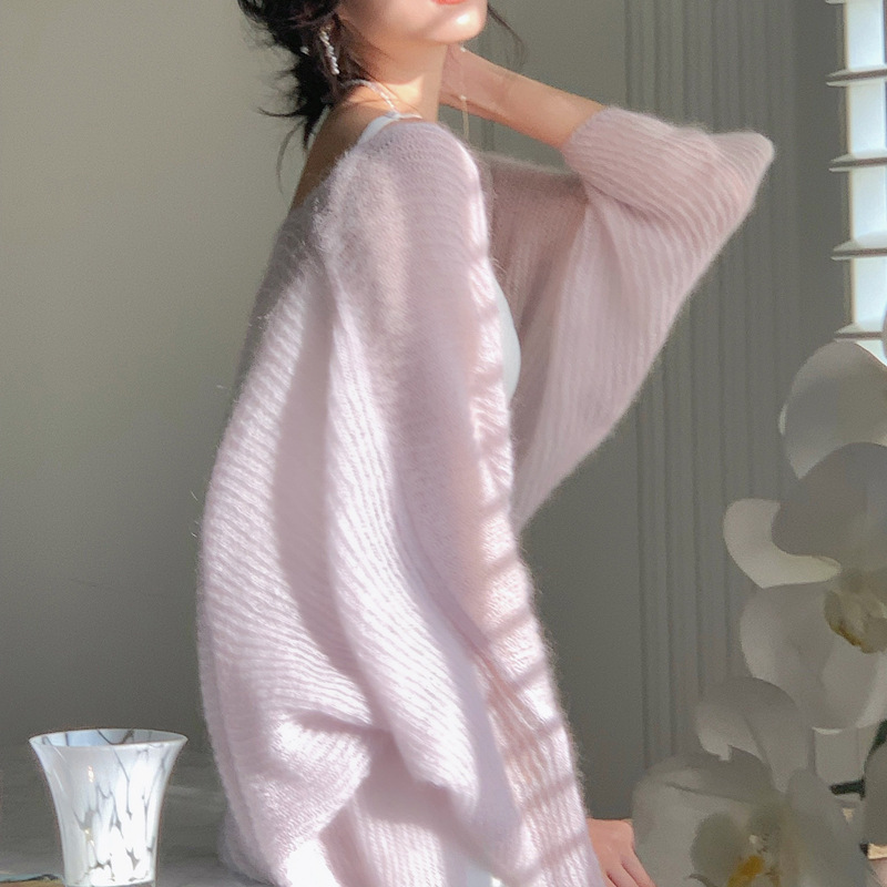 ニットカーディガン ふわり包む天使のモヘアカーディガン
