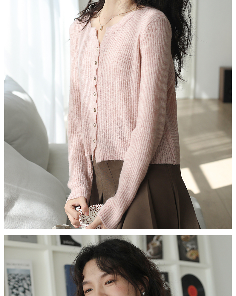 ニットカーディガン ふわり優美モヘアカーディガン