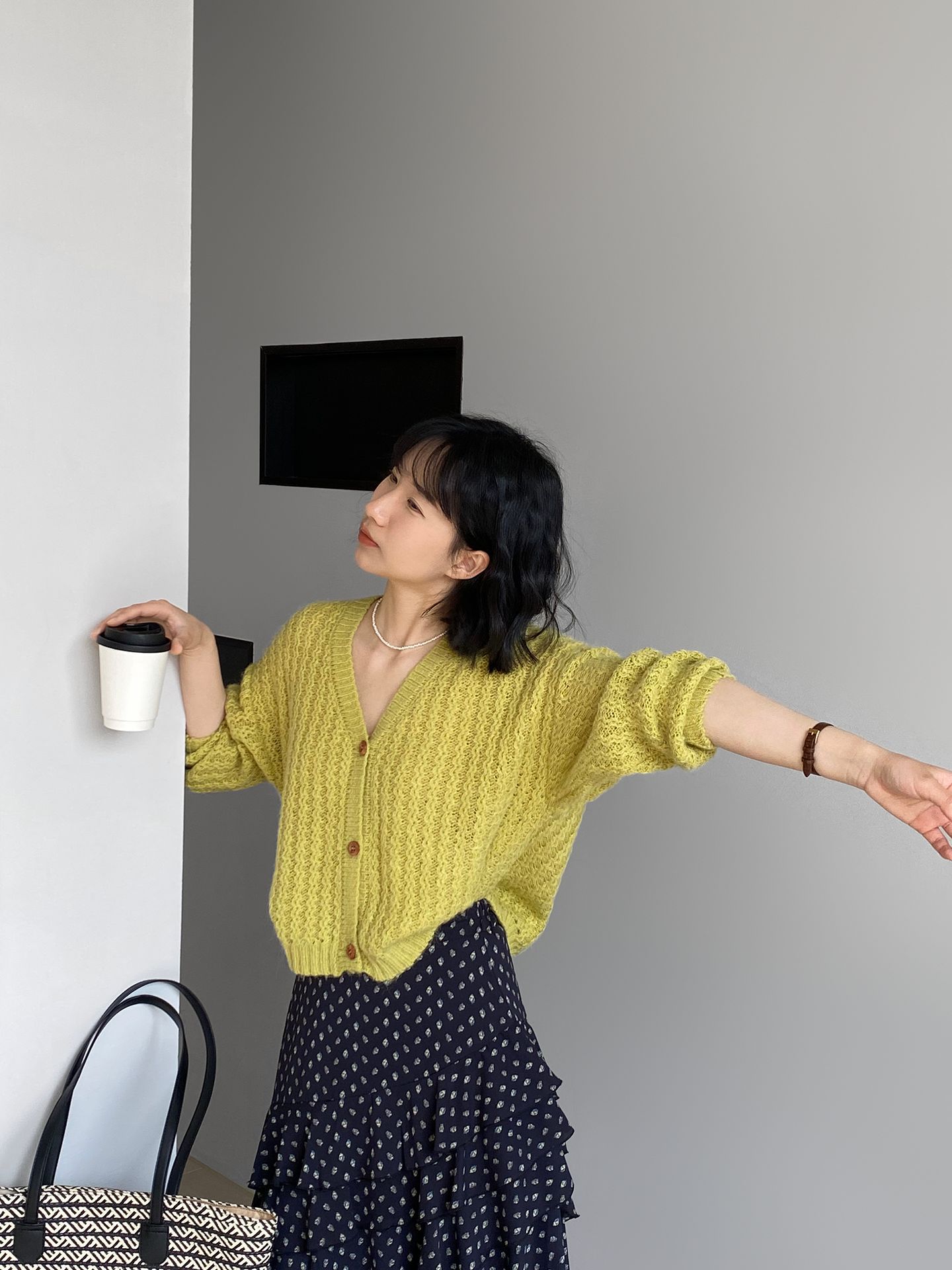 ニットカーディガン ふわり優しいモヘアカーディガン