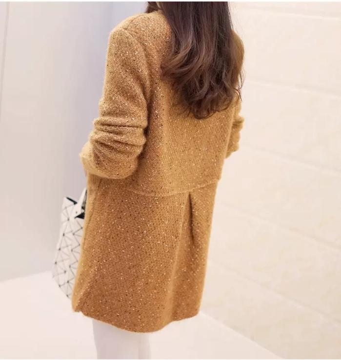 ニットカーディガン ふんわり優美なモヘアロング