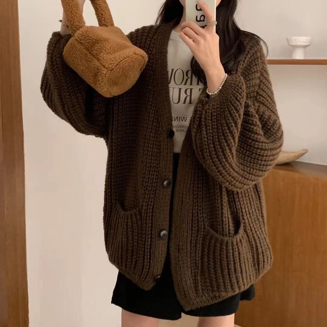 ニットカーディガン ふんわり包み込むモヘアカーディガン