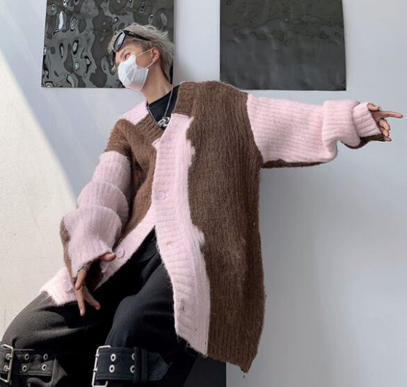 メンズ カーディガン  メンズ ニット カーディガン 毛糸 秋冬 配色